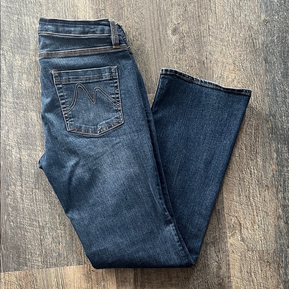 New York & Company Women's Curvy Boot Cut Jeans - Dark Blue